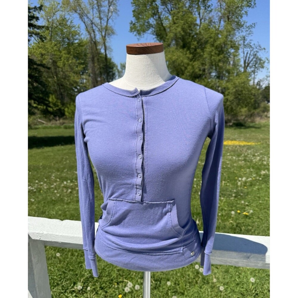 Y2K Limited Too Henley Long Sleeve Kangaroo Pocket Top Juniors 14